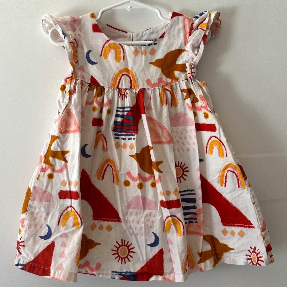 Boho-Style Dress with Flutter Sleeve by Genuine Kids from OshKosh, Size 3T